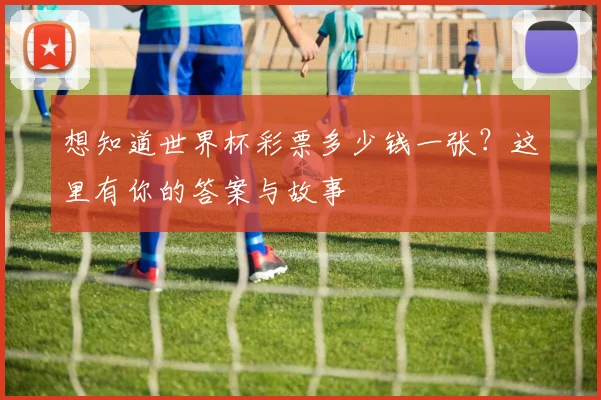 想知道世界杯彩票多少钱一张？这里有你的答案与故事